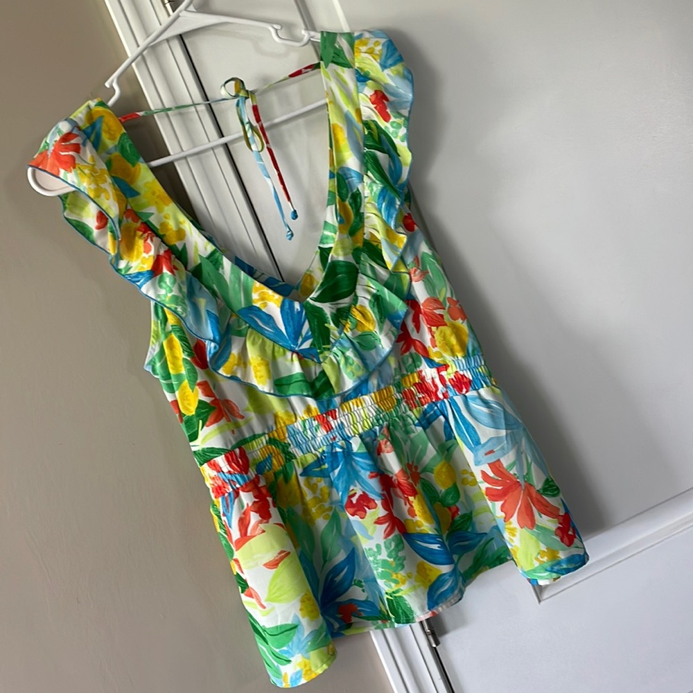 Floral Ruffle Blouse